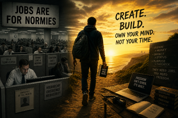 brave-man-walks-away-from-conformity-while-normies-stick-to-familiarity